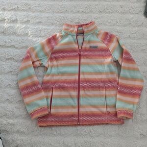 Columbia Striped Fleece Jacket | Youth Girls XL